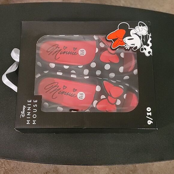 BRAND NEW DISNEY MINNIE MOUSE POLKA DOT SLIPPERS - Picture 5 of 14